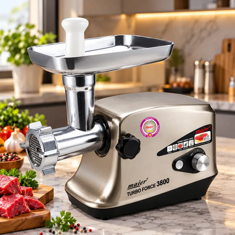 چرخ گوشت مایر مدل MR-9065 چرخ گوشت تمام استیل مایر مدل MR-9065