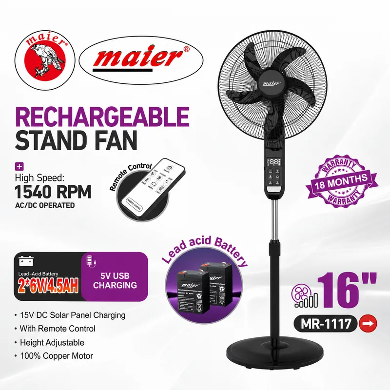 پنکه ایستاده مایر مدل MR-1117 پنکه ایستاده مایر مدل MR-1117