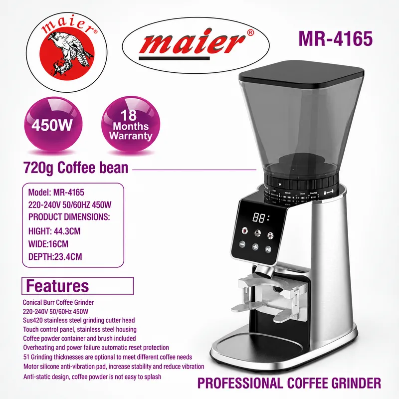 آسیاب قهوه مایر مدل MR-4165 دستگاه آسیاب مایر مدل MR-4165