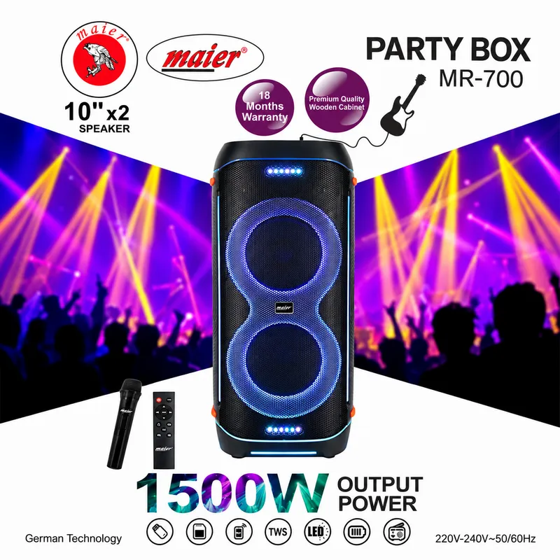 اسپیکر پارتی باکس مایر مدل MR-700 اسپیکر پارتی باکس مایر مدل MR-700